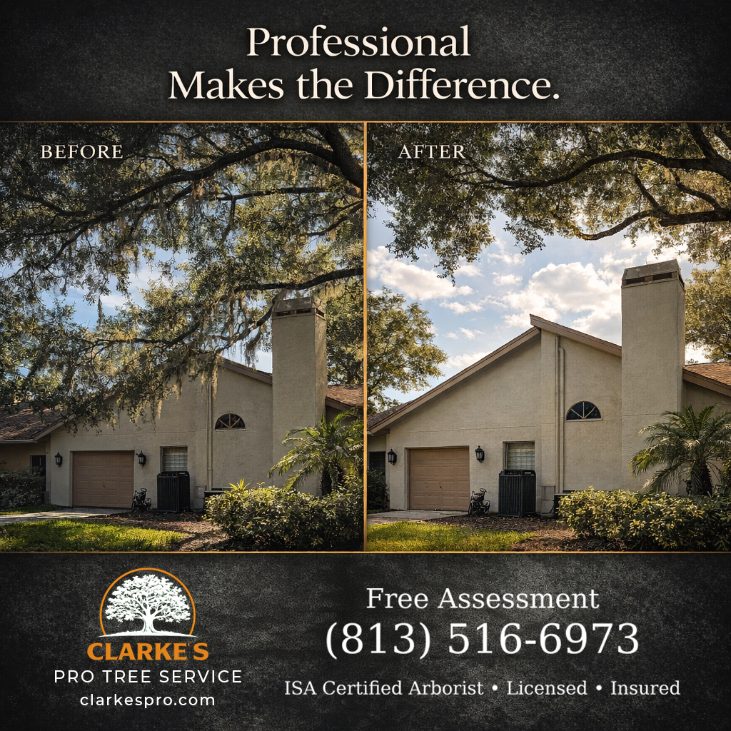 Before and After - Clarke's Pro Tree Service